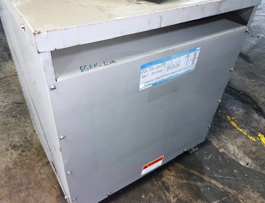 GE Transformer, 75 kva, 600-240v, 3/60, 465 lbs.